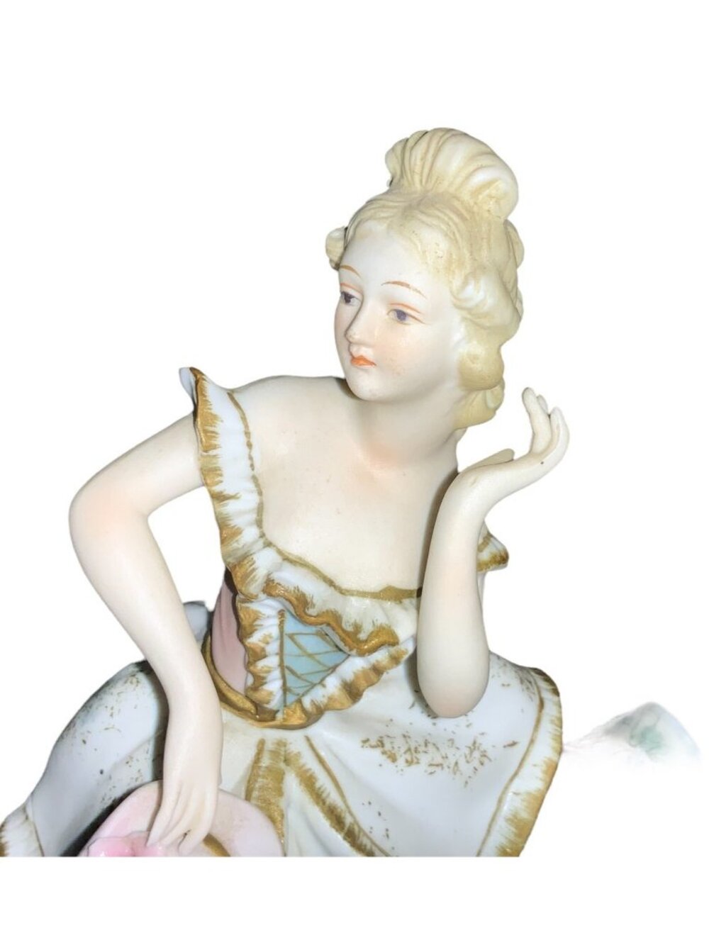 Lefton Porcelain Dancing Victorian Lady Figurine KW2077B Vintage - Picture 2 of 8